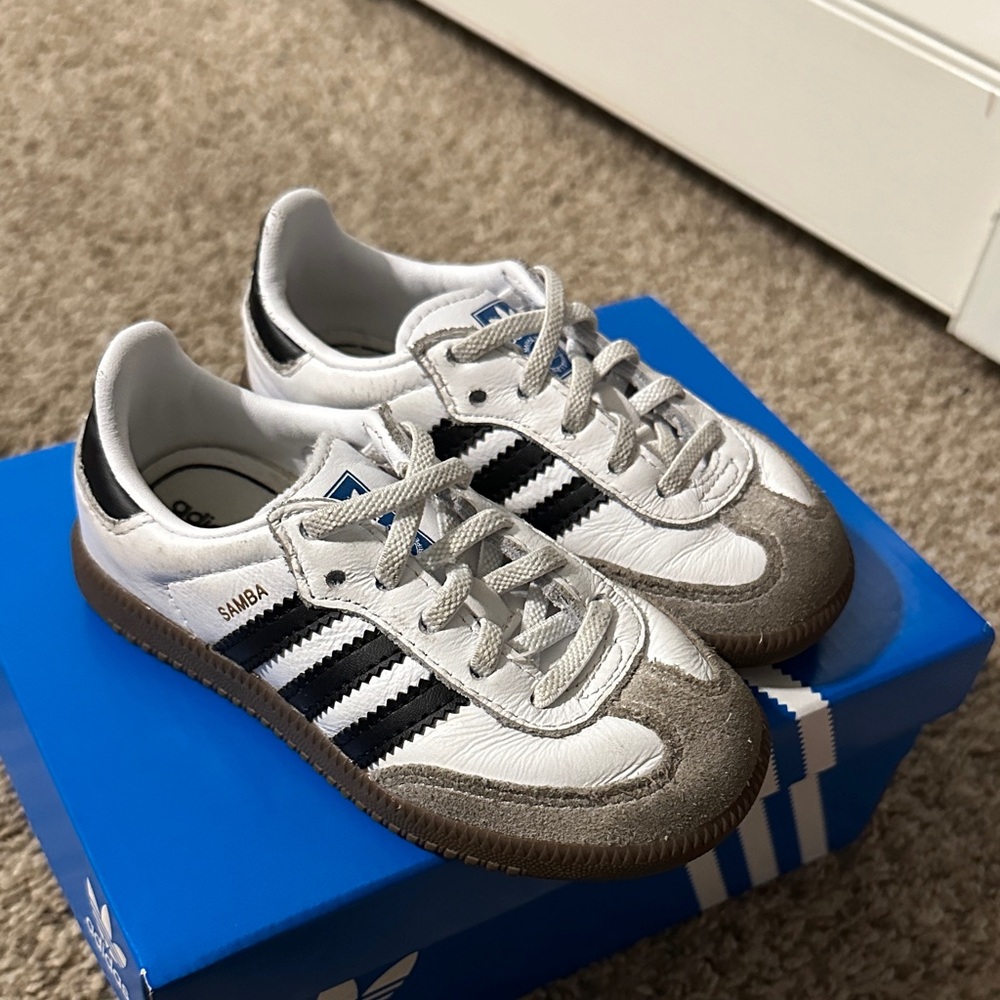 Adidas Kids Samba White Black Sneakers